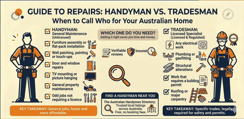 Handyman vs Tradesman — What's the Difference?